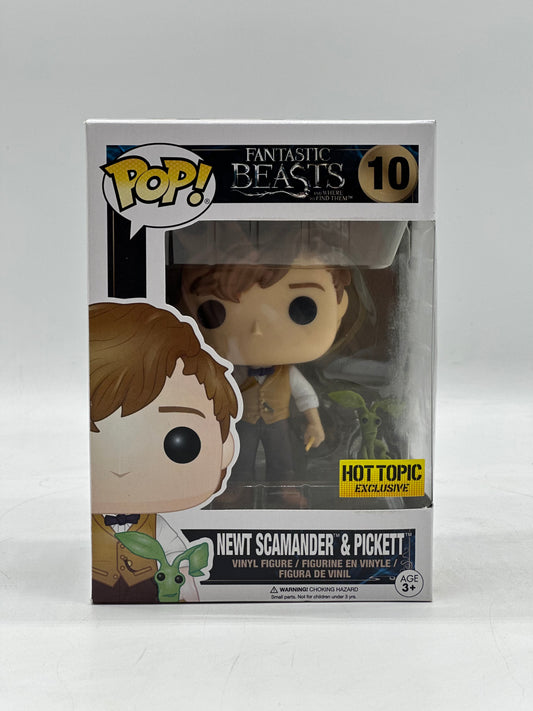 Pop! Fantastic Beasts And Where To Find Them 10 Newt Scamander & Pickett HotTopic Exclusive