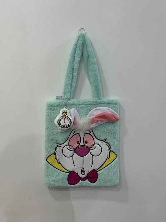 Alice In Wonderland White Rabbit Plush Tote Bag