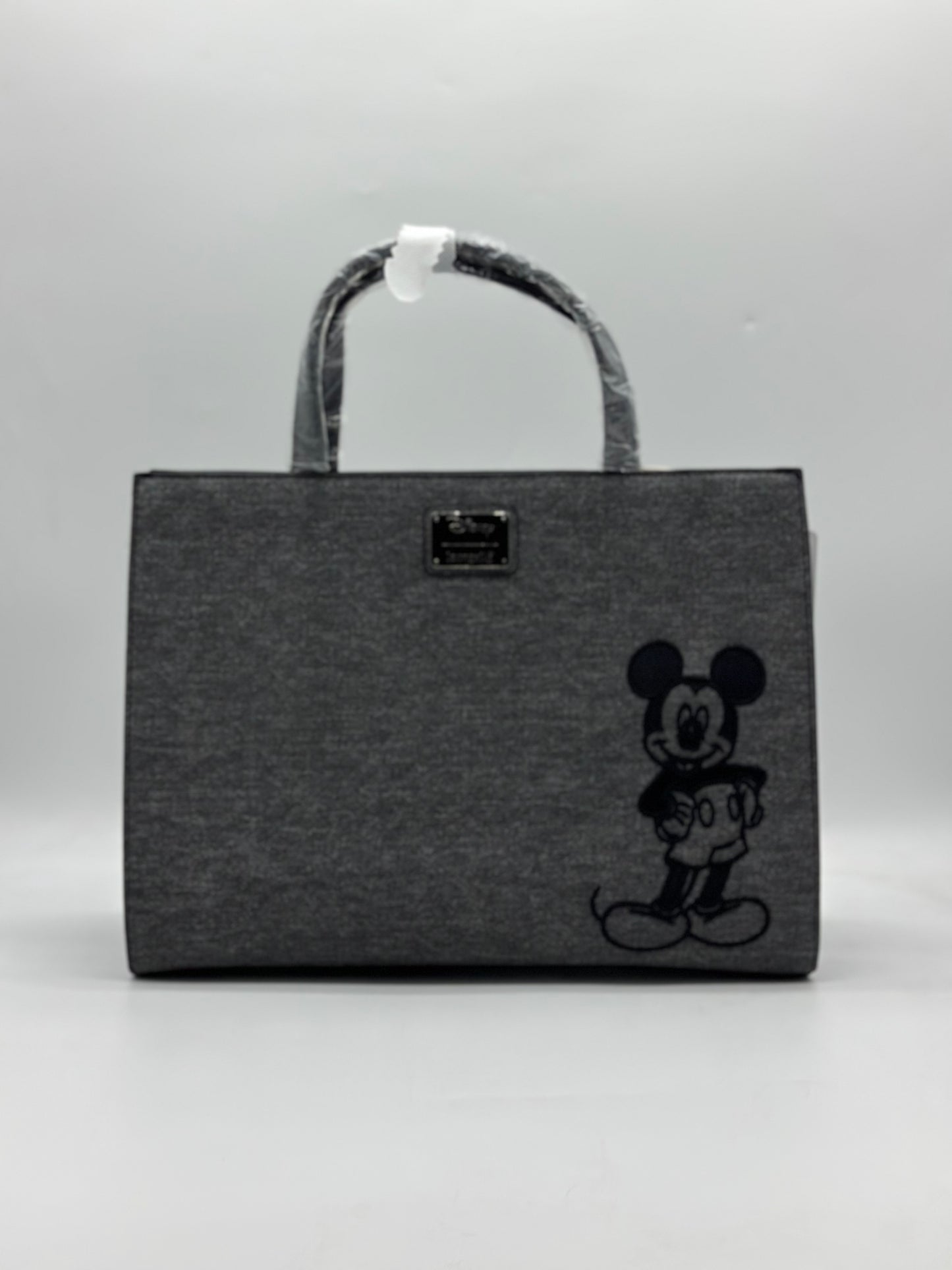 Disney Mickey Mouse Gray Denim Convertible Handbag