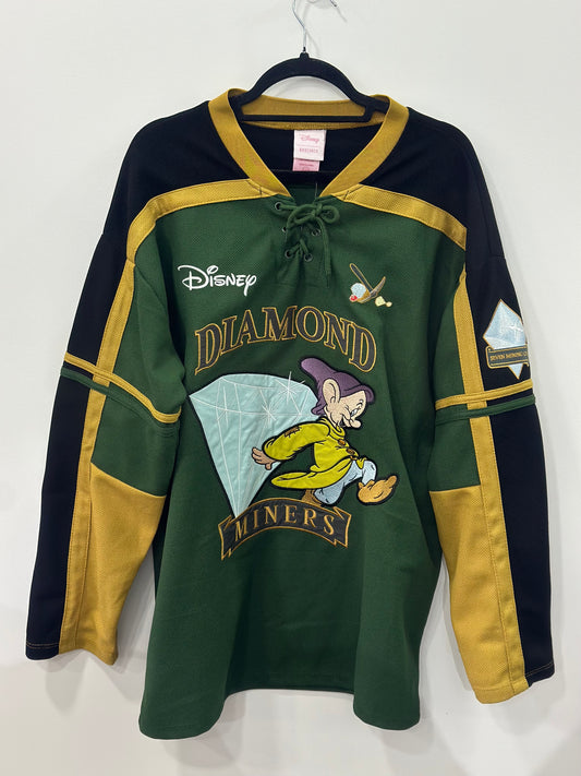 Disney Snow White And The Seven Dwarfs Diamond Miners Hockey Jersey Large