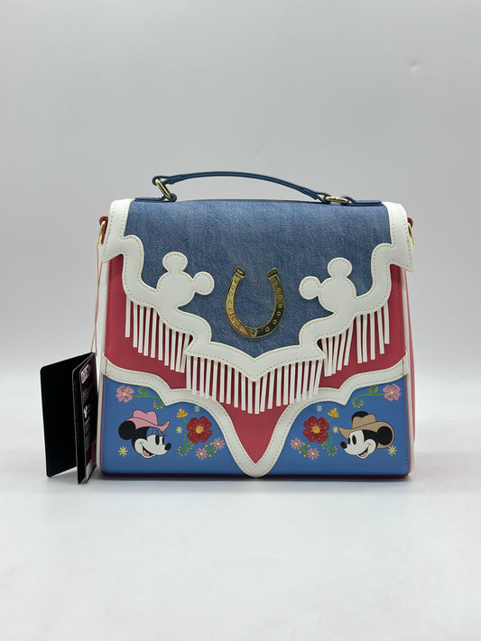 Disney Western Mickey And Minnie Mouse Crossbody Bag
