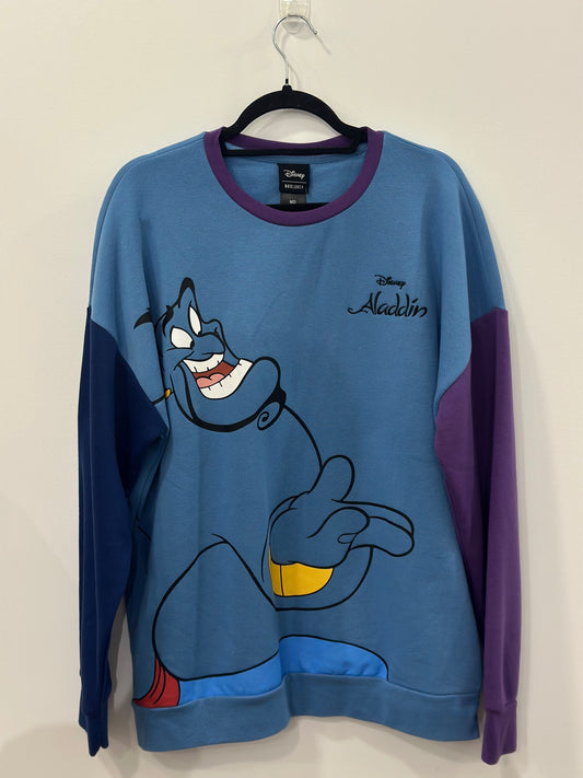 Disney Aladdin Genie Vintage Color Block Crewneck Large