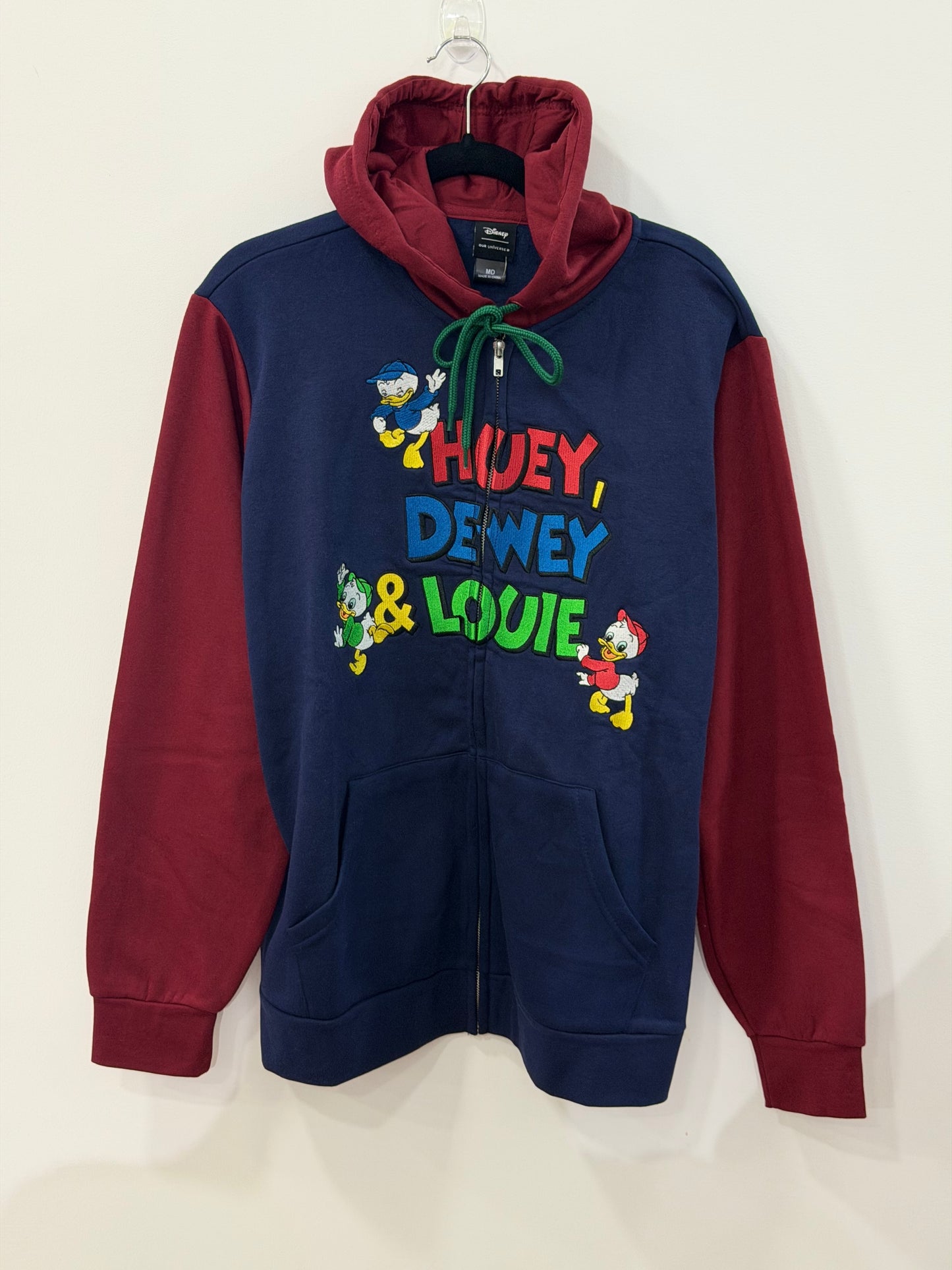 Disney Huey, Dewey & Louie Zippered Hoodie Medium