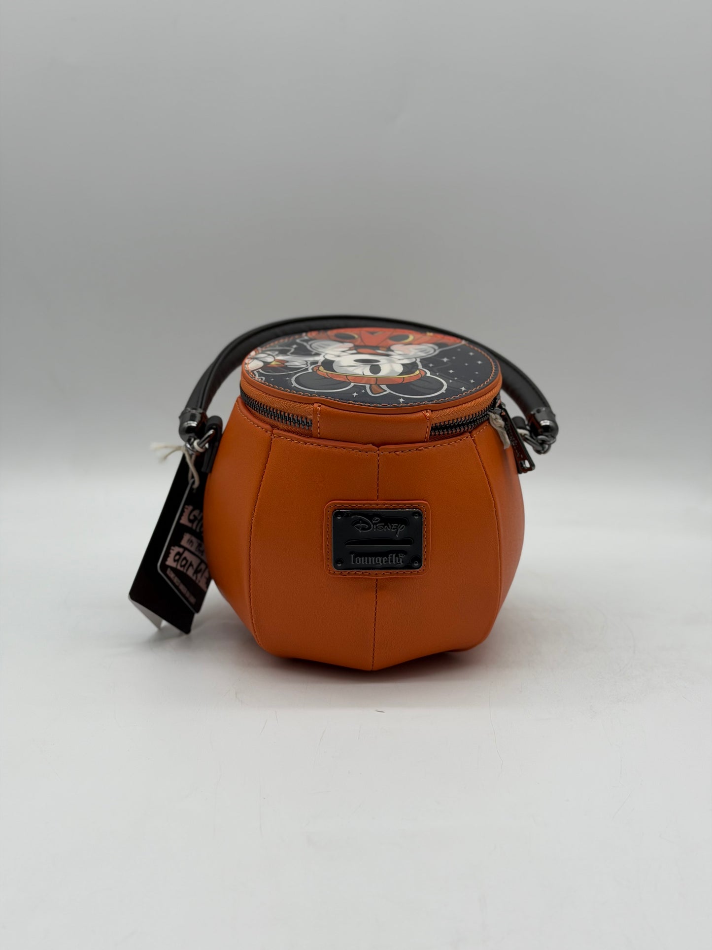 Disney Mickey & Minnie Lenticular Figural Pumpkin Crossbody Bag