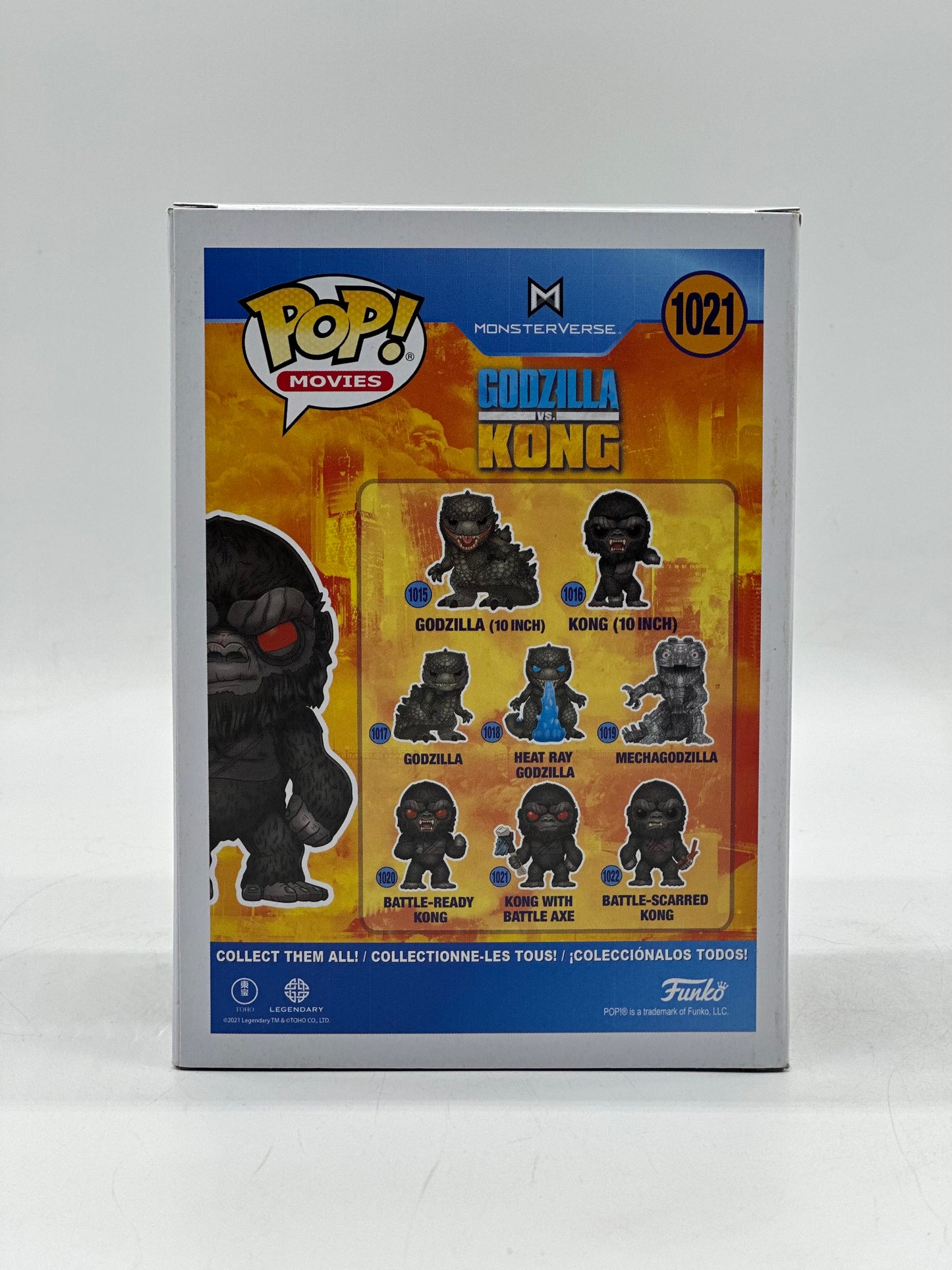 Pop! Movies Godzilla VS Kong 1021 Kong With Battle Axe Flocked A Barnes & Noble Exclusive