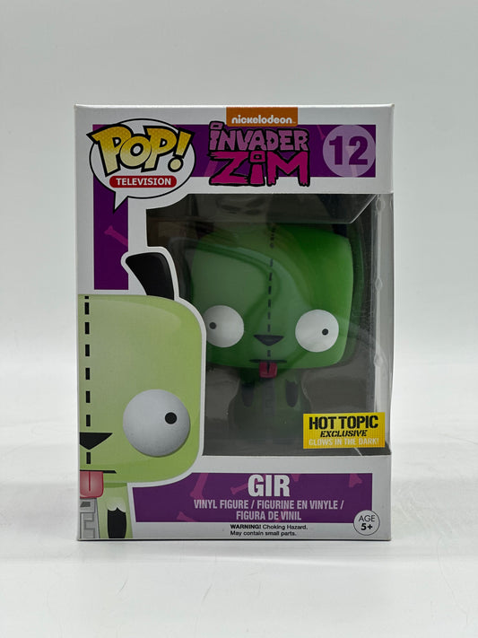 Pop! Television Nickelodeon Invader Zim 12 Gir Glows In The Dark HotTopic Exclusive