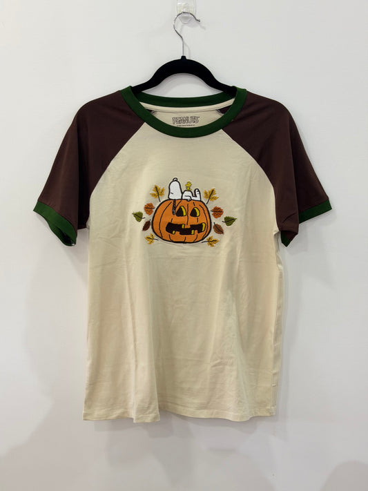 Peanuts Snoopy Jack O Lantern T-Shirt Large
