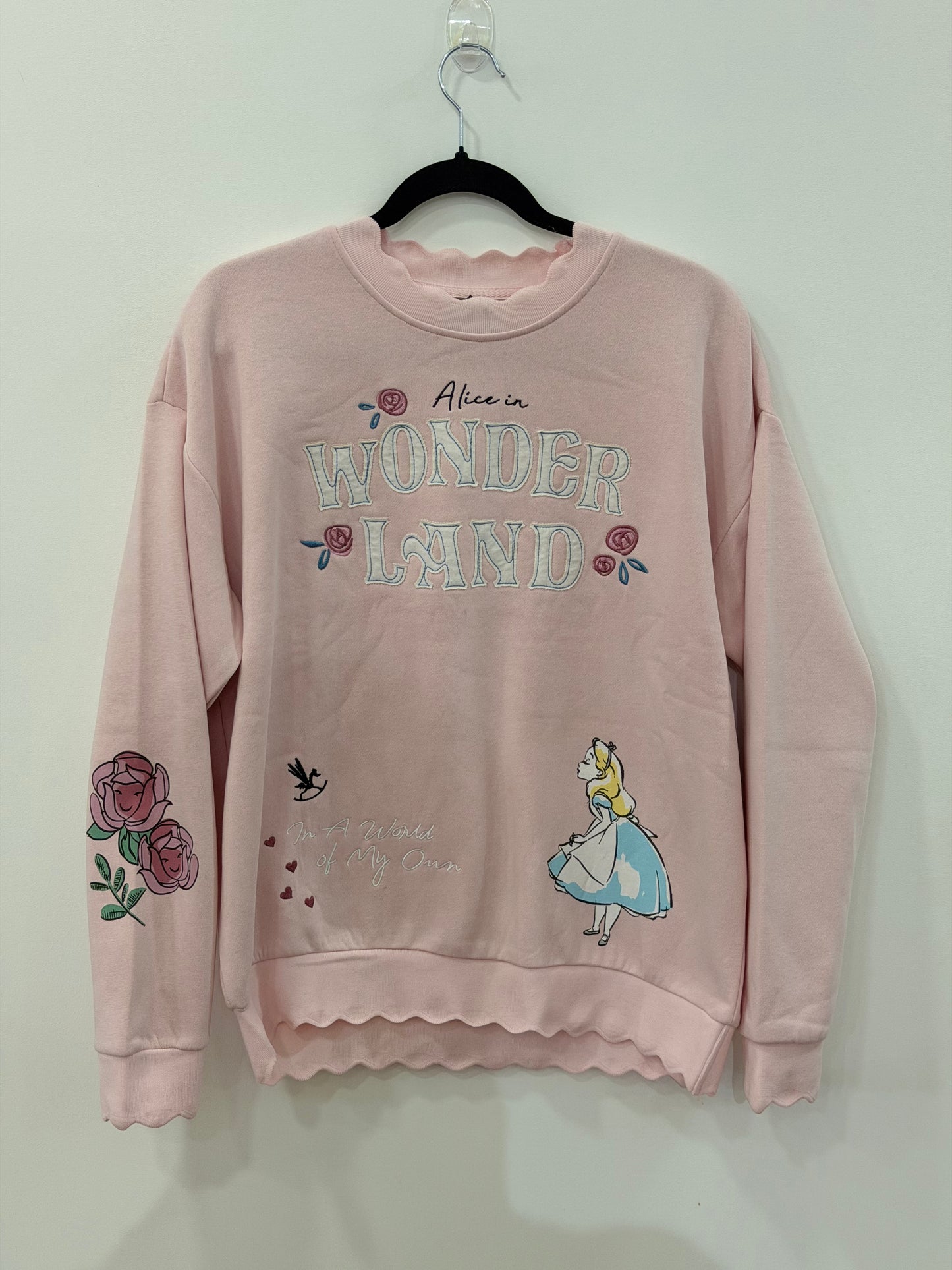 Disney Alice In Wonderland Roses Scalloped Crewneck x Ashley Small