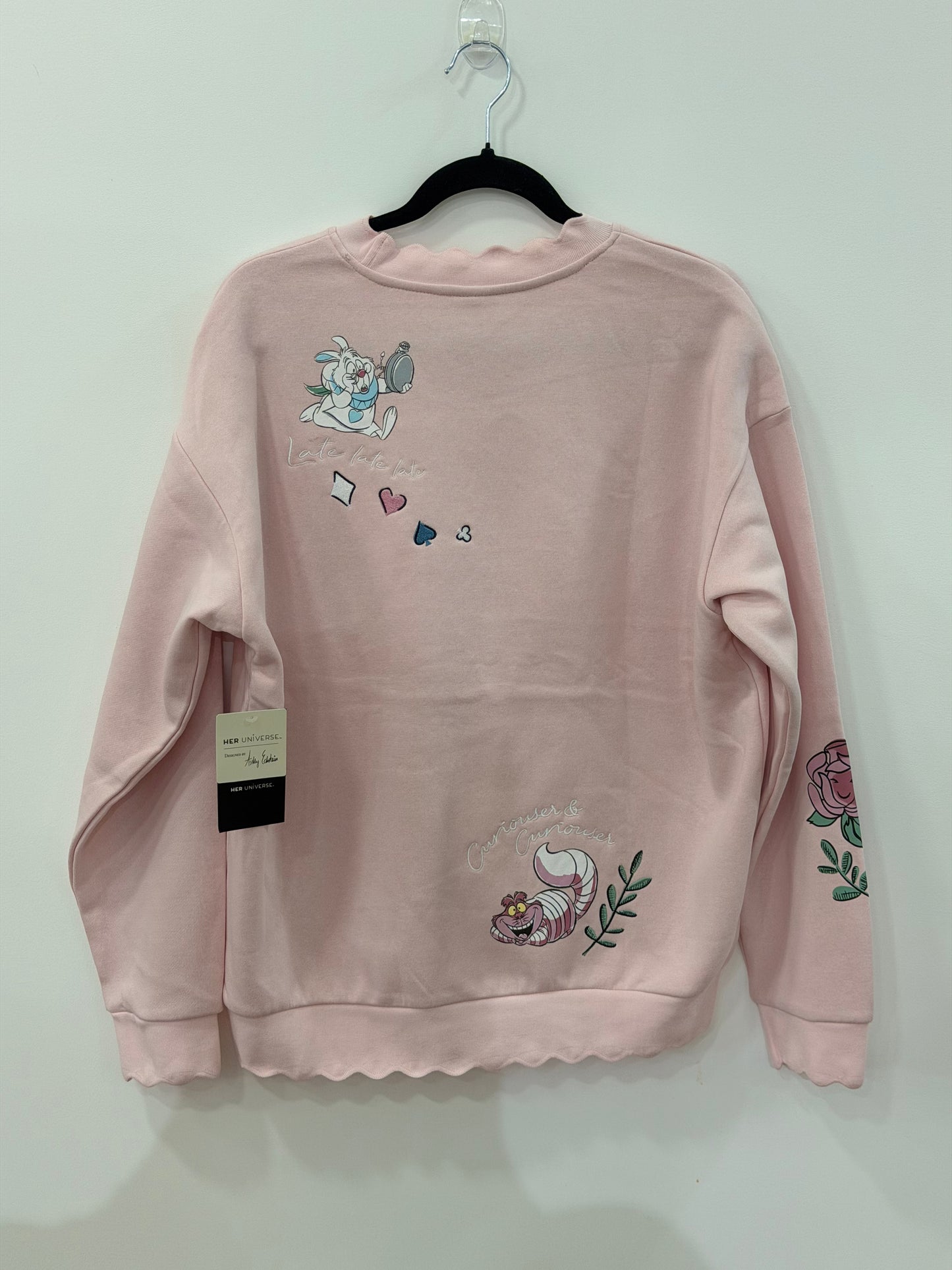 Disney Alice In Wonderland Roses Scalloped Crewneck x Ashley Small