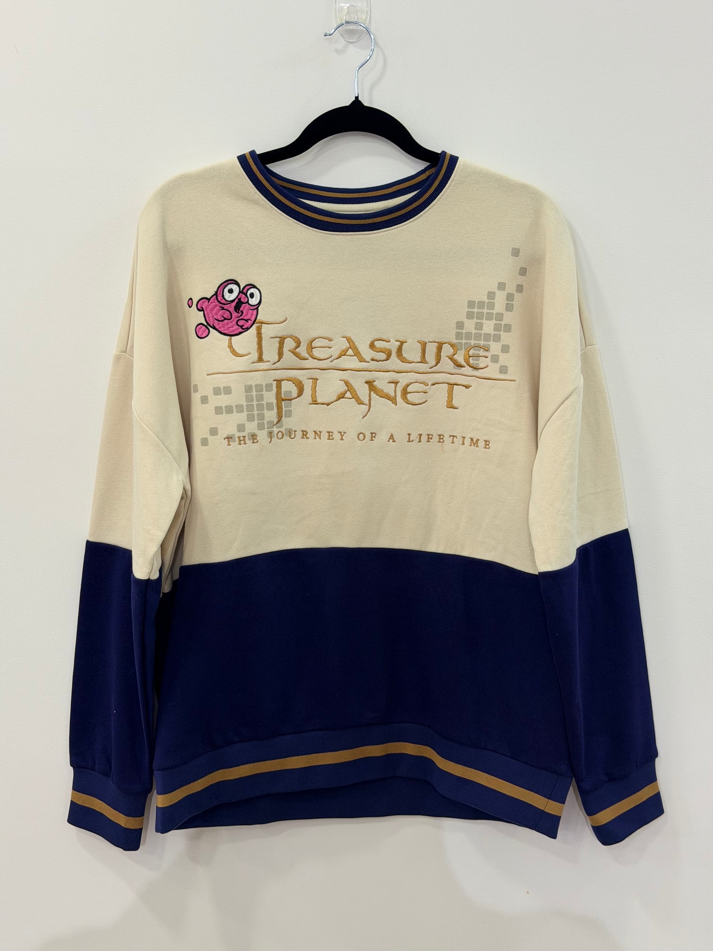 Disney Treasure Planet Logo Panel Crewneck Medium
