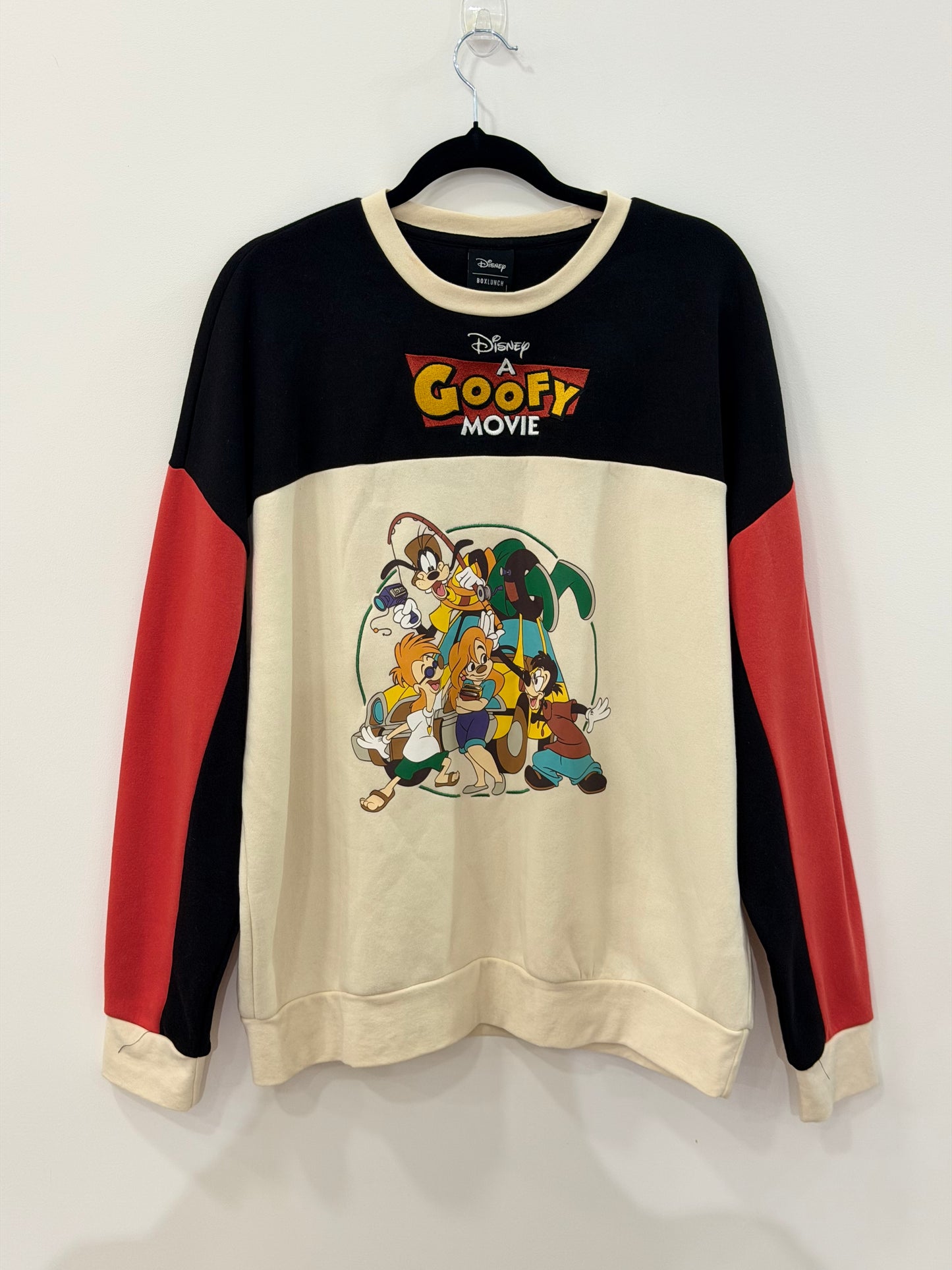 Disney A Goofy Movie Characters Color Block Crewneck Medium
