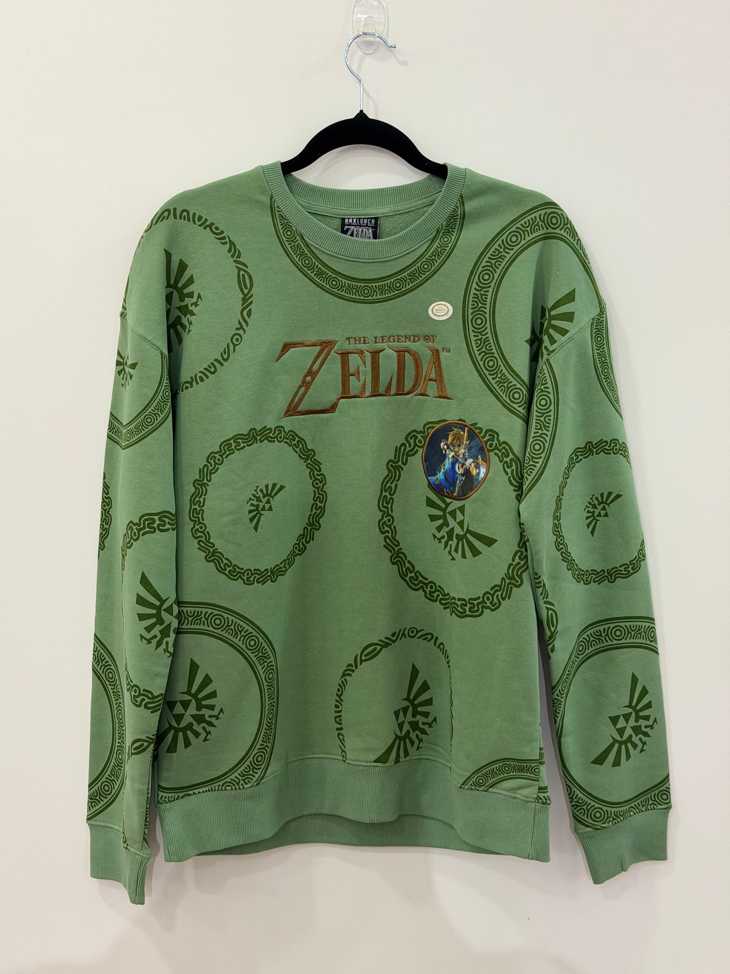 Nintendo The Legend Of Zelda Hyrule Crest Allover Print Crewneck Medium