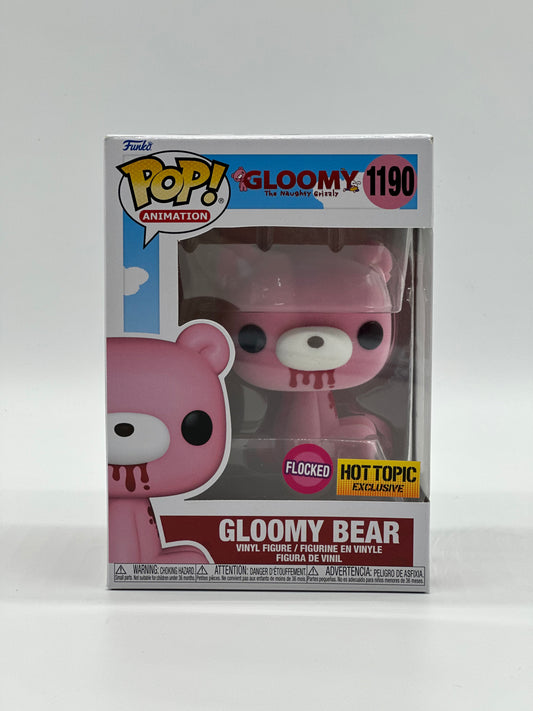 Pop! Animation Gloomy The Naughty Grizzly 1190 Gloomy Bear Flocked HotTopic Exclusive