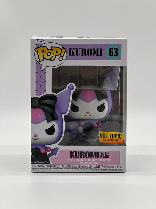 Pop! Hello Kitty And Friends 63 Kuromi With Baku HotTopic Exclusive