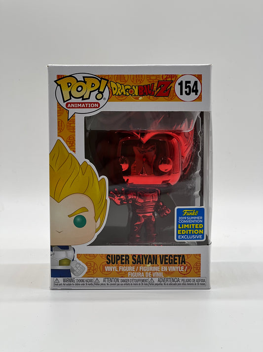 Pop! Animation Dragon Ball Z 154 Super Saiyan Vegeta  2019 Summer Convention Limited Edition Exclusive