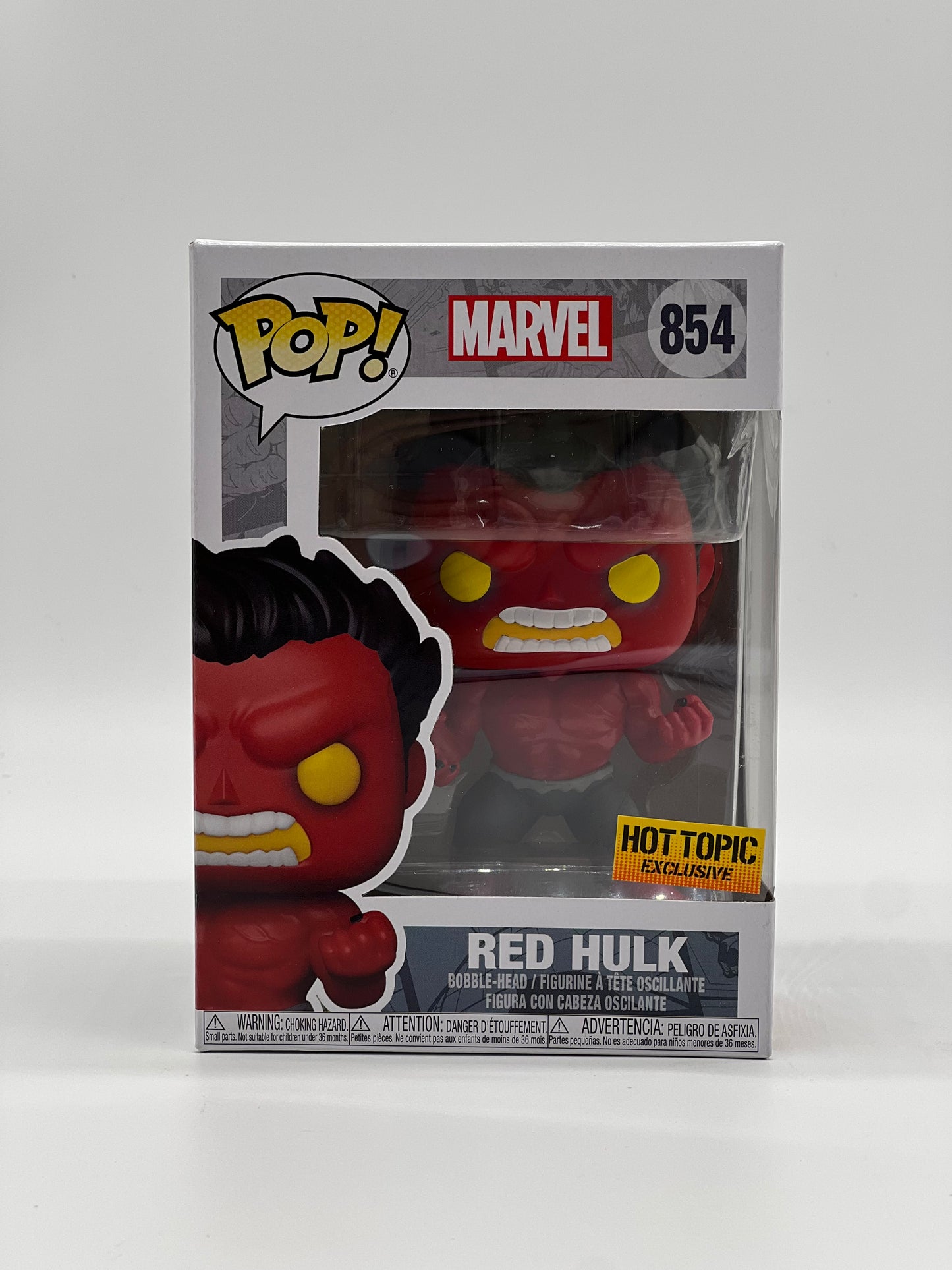 Pop! Marvel 854 Red Hulk HotTopic Exclusive